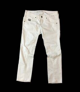 G-STAR RAW DENIM ジースターロウ デニムパンツ ジーンズ ホワイトデニム 白 BREAKER TAPERED WMN W29 レディース 