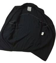 ヨウジヤマモト YOHJI YAMAMOTO 80s デザイン テーラードジャケット アシンメトリー ブラック 黒 ポリエステル ヴィンテージ M　（ma)_画像5