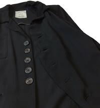 ヨウジヤマモト YOHJI YAMAMOTO 80s デザイン テーラードジャケット アシンメトリー ブラック 黒 ポリエステル ヴィンテージ M　（ma)_画像3