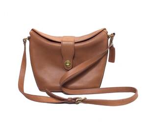 OLD COACH Old Coach leather shoulder bag bag Brown (ma)