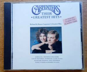 カーペンターズ　THEIR GREATEST HITS 　国内版CD（1994年発売 中古）