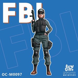 【送料無料】1/35 特殊警察 FBI セクシー 少女 H51mm ミニチュア フィギュア プラモデル ガレージキット 未塗装 未組立