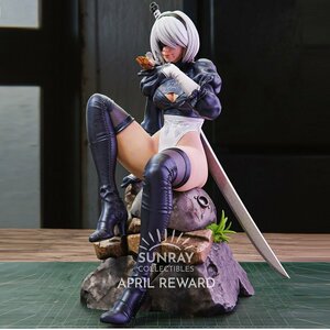 【送料無料】1/6 NieR Automata ニーアオートマタ 2B ヨルハ2号 休息ver. フィギュア プラモデル ガレージキット 未塗装 未組立