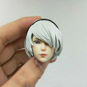 1/6 NieR Automata 2B 女性用 ヘッドスカルプト アクション フィギュア