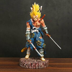 ドラゴンボール 魔人 ベジータ スーパーサイヤ人 2 侍 刀 武士風 30cm フィギュア 箱無し