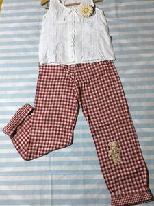  pretty!! Pink House collection silver chewing gum .. pants PINK HOUSE