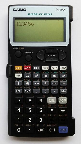 CASIO　カシオ計算機 数学自然表示・4行表示 プログラム関数電卓 FX-5800P-N ハードケース脱落品