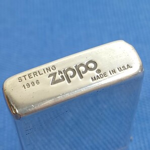 ◆ZIPPO ジッポー オイルライター◆STERLING スターリング◆1996◆スリムタイプ◆アンティーク ライター◆サイズ約 縦5.7cm 幅3.1cmの画像2