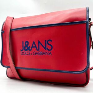 3040 Dolce & Gabbana messenger bag men's Logo print DOLCE&GABBANA shoulder bag pvc shoulder ..A4 materials red 