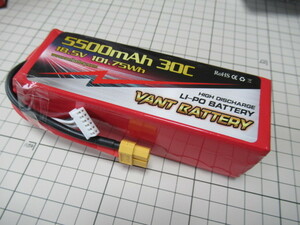 ○ リポ５セル 18，5V 5500ｍAh 30C VANTbattery F3Aフルサイズ対応 LiPo バッテリー Li-Po　ラジコン飛行機 