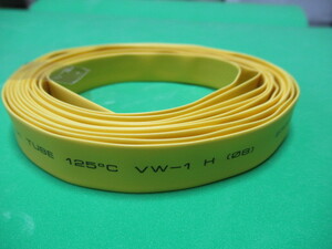 ★ 絶縁熱収縮チューブ φ８mm 黄色 １M ５ｍｍ～６ｍｍバナナコネクター等に最適 先割れコネクター充電器のコード等に