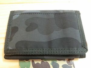 A BATHING APE 財布 ウォレット 迷彩 ブラック系 アベイシングエイプ