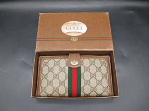 GUCCI グッチ オールドグッチ GG柄 シェリーライン 財布 長財布 ウォレット