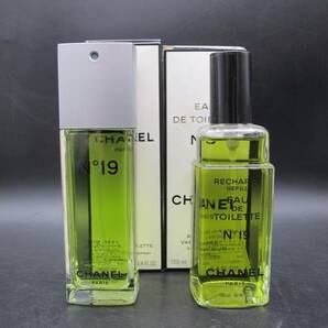 CHANEL シャネル No19 オードゥ トワレット ヴァポリザター 100ml 香水 フレグランス 2本セットの画像1