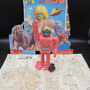 AOSHIMA アオシマ 宇宙ロボットシリーズ No3 暗黒の帝王 宇宙猿人 ゴリ プラモデル 当時物 ゼンマイ 玩具 ジャンクの画像1