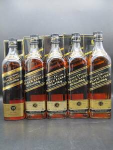 Johnnie Walker ジョニーウォーカー ブラックラベル 12年 EXTRA SPECIAL ウイスキー【未開栓品】古酒 5本セット