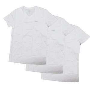 Tシャツ 3枚セット メンズ Vネック ホワイト Ｍサイズ DIESEL ディーゼル SPDM/AALW 3PK/8257/送料無料メール便 箱畳む