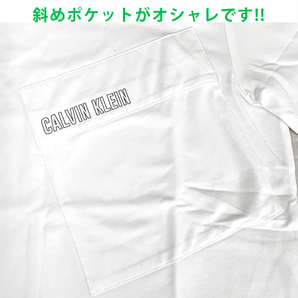 カルバンクライン 新品・アウトレット 半袖 Tシャツ 4MS0K130 100 WHITE 白 Lサイズ メンズ クリックポストで送料無料の画像3