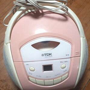 TDK LOR SP-CD8211PK ポータブルCDラジオ ピンク