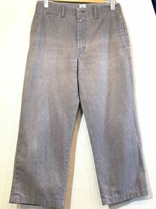 POST O'ALLS* work pants *sinchi back * buckle back *40's-50's type *TALON*USA made * Post Overalls * regular price 33,000 jpy *. ash 