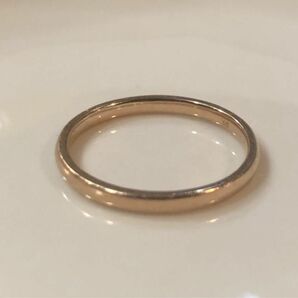 k18 ピンクゴールド　リング　指輪　甲丸　内甲丸　結婚指輪　婚約指輪　スキンジュエリー　普段使い　着けっぱなし　18k K18 
