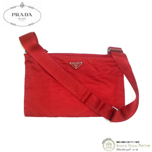 プラダ （PRADA） ナイロン テスート ミニ ショルダー バッグ トライアングルロゴ 斜め掛け BT0174 ROSSO（中古）