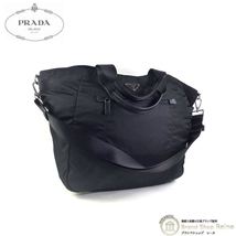 プラダ （PRADA） ナイロン テスート×サフィアーノ トライアングルロゴ ショルダー ハンド バッグ NERO（中古）_画像1