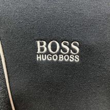 HUGO BOSS ヒューゴボス トラックジャケット ロゴ ネイビー サイズL zip ワンポイント ラグランスリーブジャケット コットン 綿 ナイロン_画像7