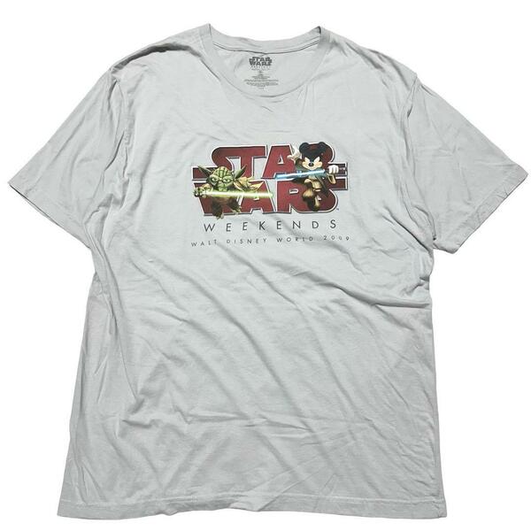 2009　 ディズニー・スターウォーズ「ミッキー＆ヨーダ」Tシャツ