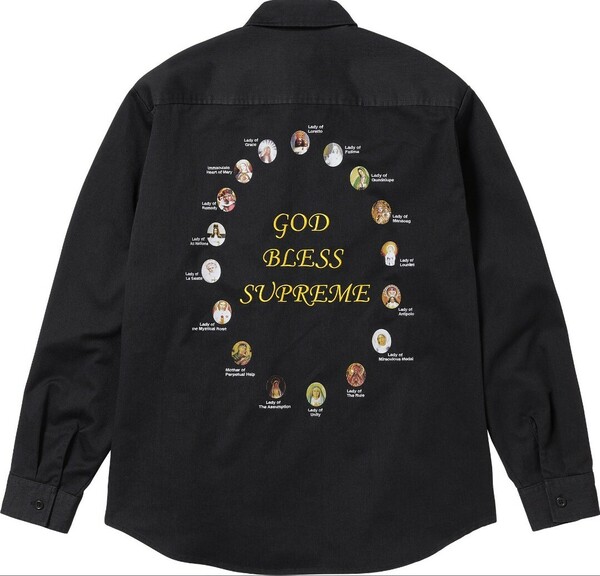 Supreme Our Lady Work Shirt Black M Medium