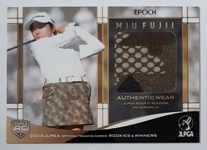 藤井美羽 /280枚限定 2023EPOCH JLPGA ROOKIES&WINNERS メモラビリア ウエアトレーディングカードRC 日本女子プロゴルフ