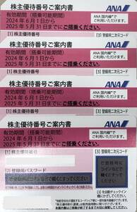 ★ANA株主優待券×4枚/2025年5月31日まで★