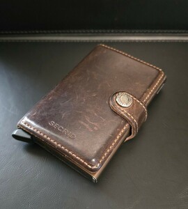 secrid mini wallet vintage　chocolate　セクリッド　ミニウォレット　ビンテージ　チョコレート　財布　小型