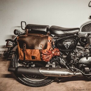 アメリカン バイク サイドバッグ 汎用 ヴィンテージ ハーレー スティード シャドウ マグナ ロードスター ドラッグスター uz-1964