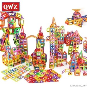 大量400ピース 大人気 マグブロック ミニ マグネット積木 磁石パズル 磁石おもちゃ 知育玩具 収納ボックス付き uz-2094