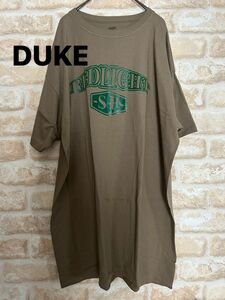 DUKE デューク　半袖Tシャツ　X-LARGE made in USA プリントロゴ　オーバーサイズ