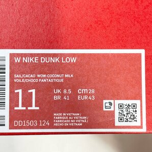 28cm NIKE W DUNK LOW DD1503-124 ナイキ ウィメンズ ダンク ロー カカオ ワオ メンズ スニーカー ZW H106857の画像9