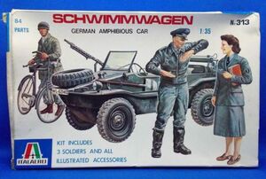 未組立 ITALAEREI 1/35 シュビムワーゲン ドイツ軍 SCHWIMMWAGEN GERMAN AMPHIBIOUS CAR 海外製プラモデル ナチス イタレリ 現状品