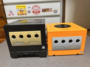 任天堂 Nintendo GAMECUBE ニンテンドー ゲームキューブ DOL-001（2台）ブラック.オレンジ DOL017（1台)【通電確認済み】