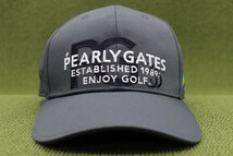 現品新品 35th記念 パーリーゲイツ PEARLY GATES キャップ 帽子 グレイ 灰色 管理No2Aa_画像2