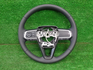 Daihatsu タフト LA900S LA910S Genuine レザー Steering Wheels エアバック欠品 FA10 Black ブラック スイッチincluded 9P