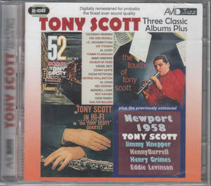 ◆新品・送料無料◆トニー・スコット/3 CLASSIC ALBUMS/52nd ST. SCENE、TONY SCOTT IN Hi-Fi、THE TOUCH OF TONY SCOTT 2枚組Import v9085