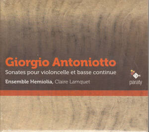 ◆新品・送料無料◆ジョルジョ・アントニオット：チェロと通奏低音のためのソナタ集～アンサンブル・ヘミオリア Import p1402