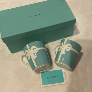 TIFFANY ティファニー ブルーボックス ブルーリボン マグカップ ペア