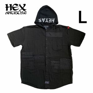未使用 HEXANTISTYLE ヘックス 半袖シャツ 黒 ブラック シャツ