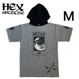 未使用 HEXANTISTYLE ヘックス 半袖 Tシャツ パーカー フード