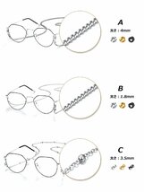 ChainsPro メガネチェーン メンズ おしゃれ マスクストラップ レディース シルバー ステンレス サングラス 落下防止_画像8