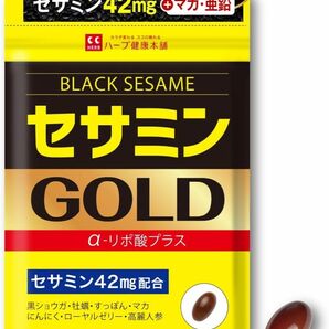 セサミンGOLD 黒セサミン マカ 亜鉛 α-リポ酸 牡蠣 にんにく 厳選素材を配合 高濃度 セサミン