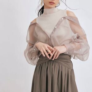 【ラスト1点】FRAY I.D フレイアイディー シャツレイヤードニット