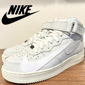 NIKE AIR FORCE 1 MID '07 PRM PHOTON DUST ナイキ エア フォース ワン ミッド グレー DQ8645-045 メンズ ハイカットスニーカー 26cm 美品